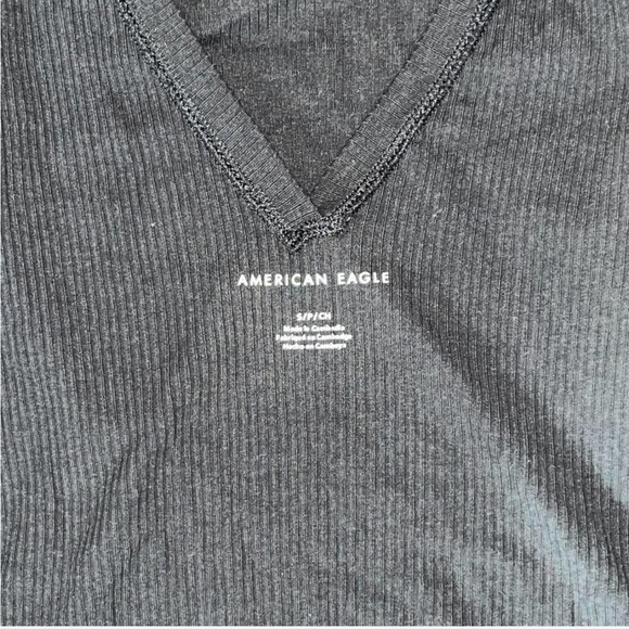 American Eagle Outfitters Black Ribbed Bodysuit - Picture 4 of 4